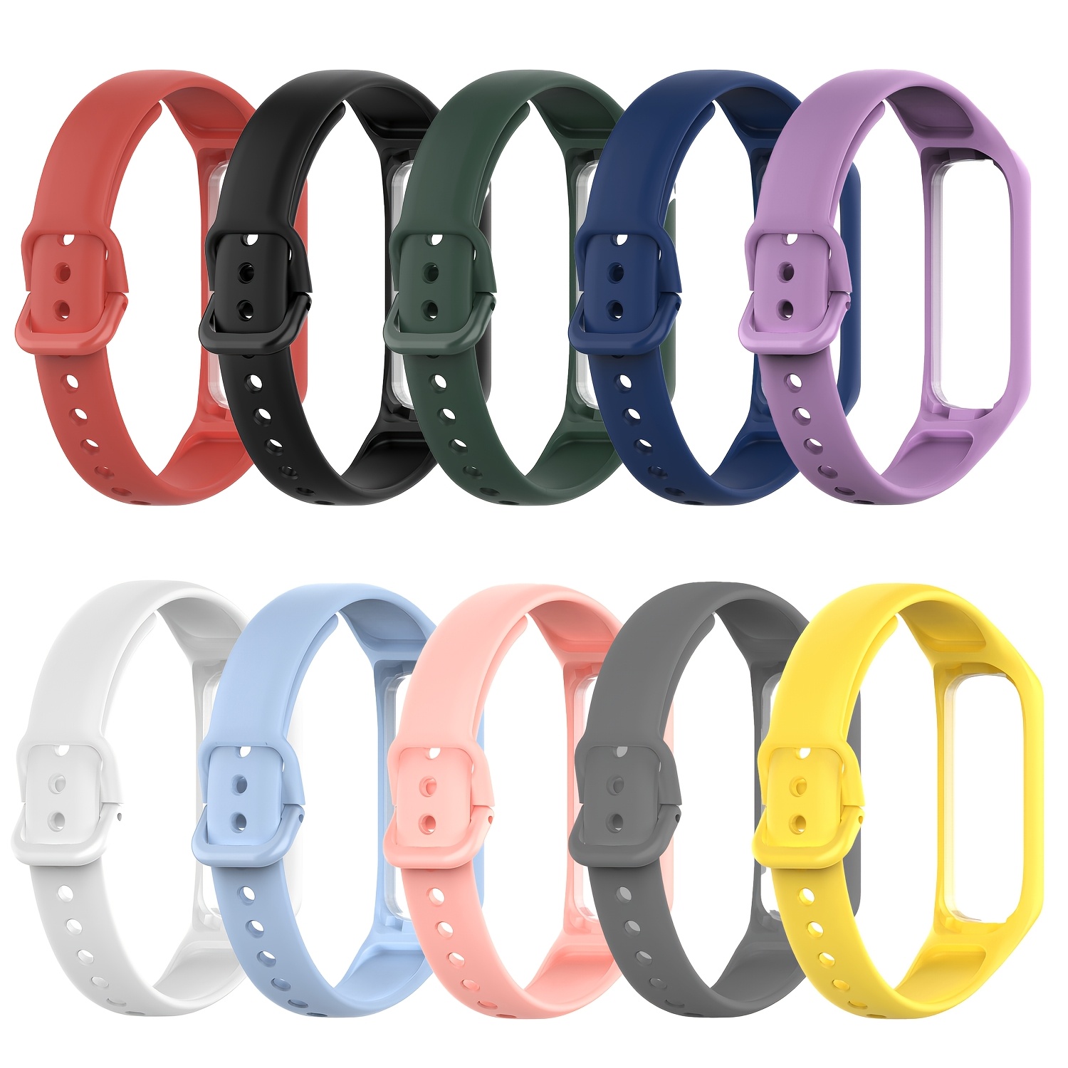 TEMU Juego de 10 correas de silicona para reloj, compatibles con Samsung 2 SM-R220, accesorios de repuesto elegantes y deportivos