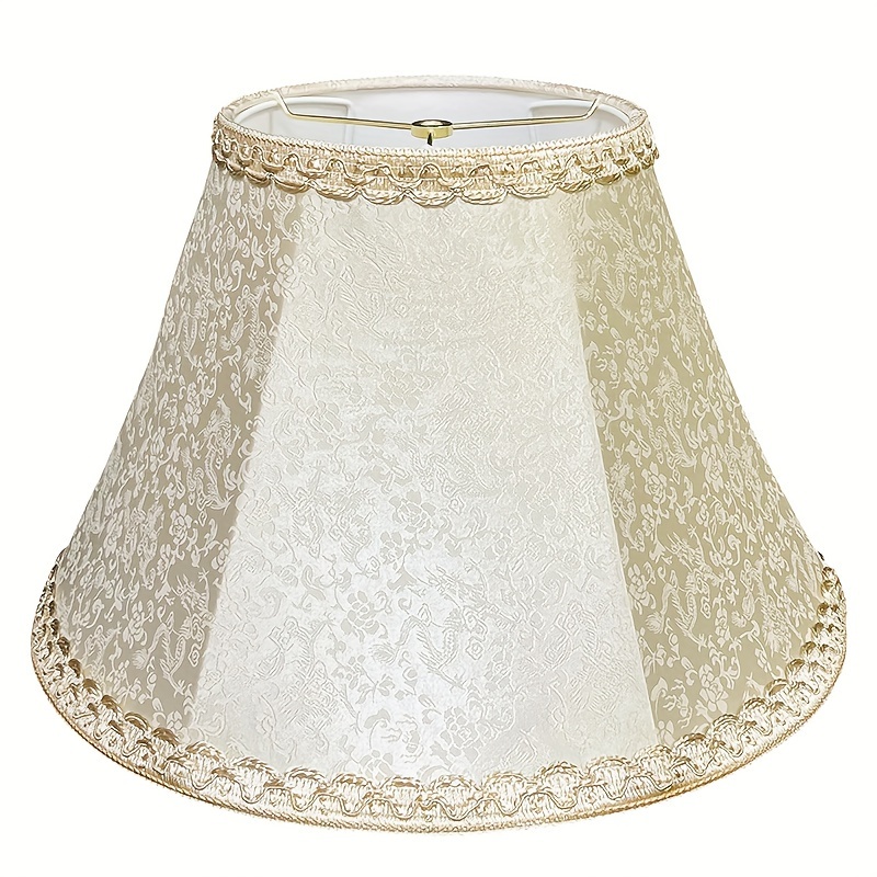 

Art Deco Fabric Lamp Shade With Satin Finish, Bohemian Floral Accent Decor For Table And Floor Lamps - Wireless, No Battery Required, Fits Standard Lamp