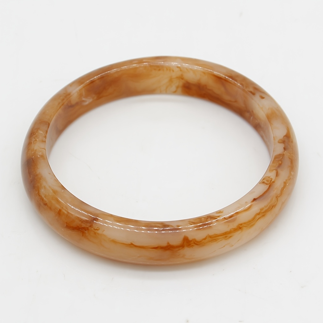2pcs Vintage Boho Style Resin Bangle Bracelets for Women