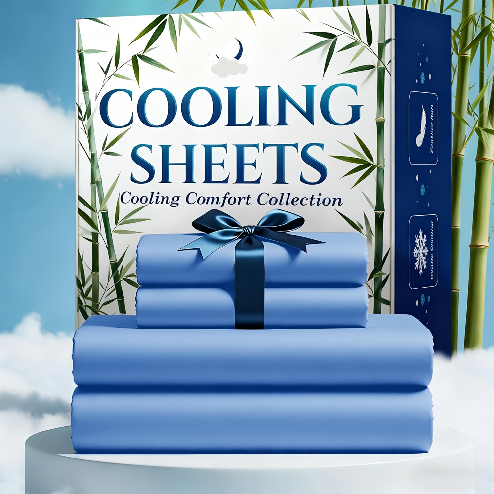 3 4pcs bamboo bed sheet set kids sheet pillowcase sets ultra soft breathable sheets with deep pocket fitted bedspread 2200 tc soft cooling sets shrink wrinkle resistant for   comforter fit   bedding