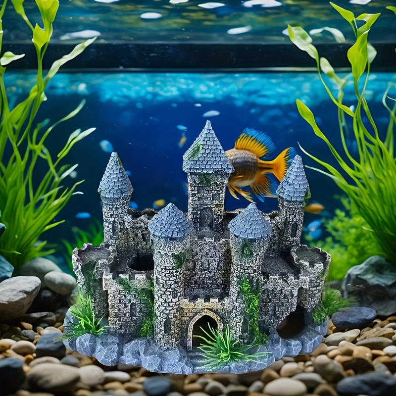 handcrafted resin castle aquarium decoration 3d fantasy Temu Italy