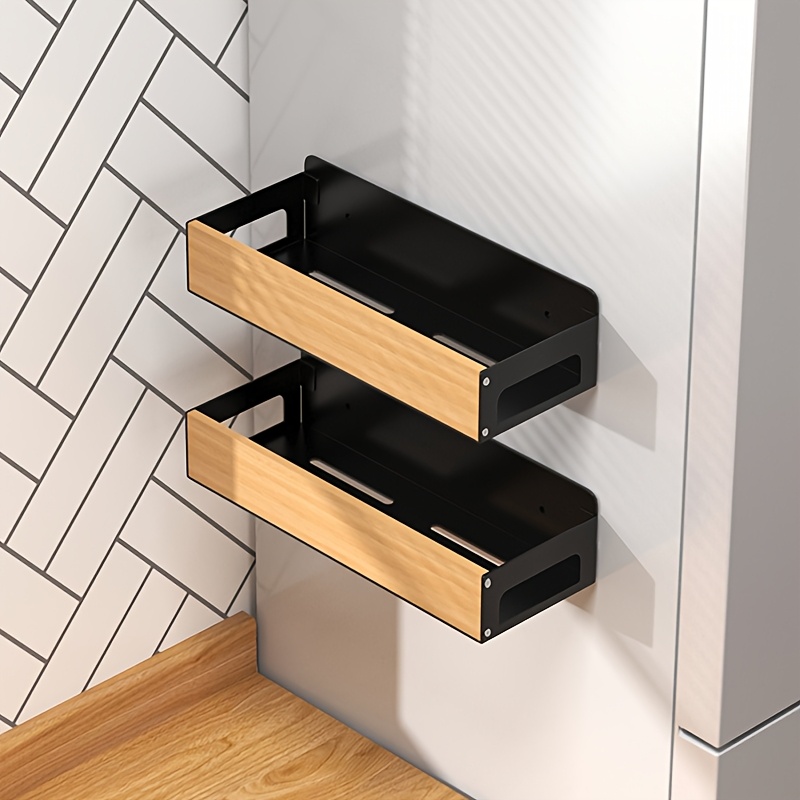 Image of Amoichic Magnetic Kitchen Storage Rack For Home Use-multi-tier Storage Rack For Fridge, Washing Machine, And Microwave(no Drilling Required), Multifunctional Magnetic Mount, Utility Racks