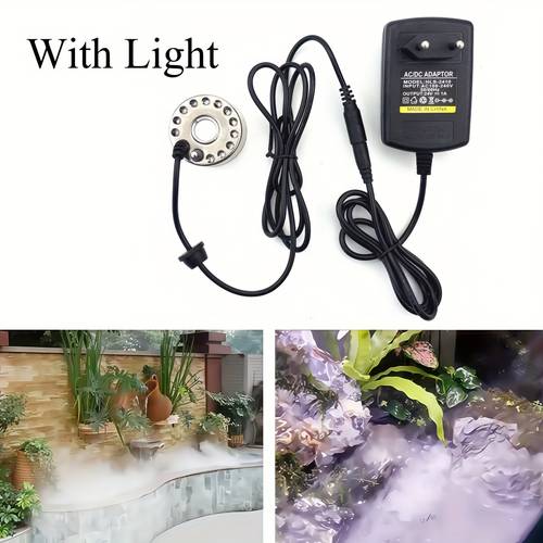 24V Soundwave technology Mist Maker with EU Plug Air Humidifier Water Fountain Atomizer Fogger for Rockery Fish Tank, Soundwave technology Mist Maker