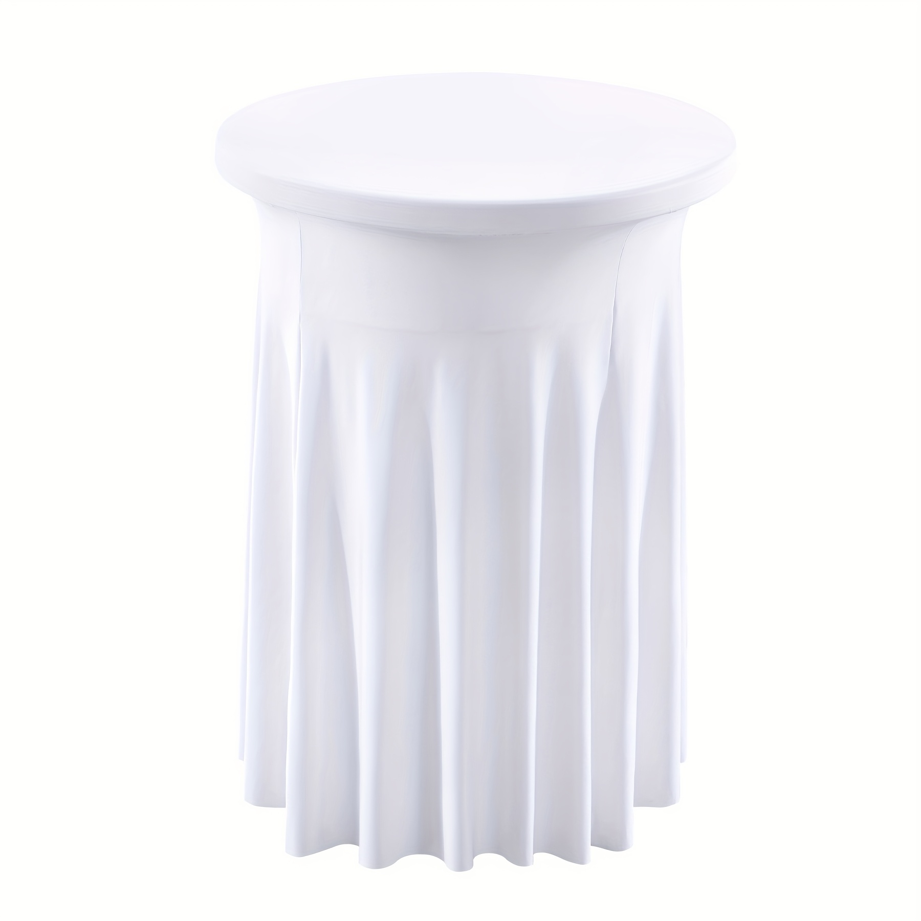 TEMU 1pc 32-inch Diameter -inch High Beautiful Elegant Spandex Blend Table, Table Party Tablecloth--wrinkle-resistant Washable, Elastic Design Table