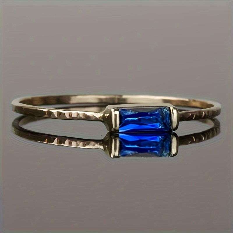 Vintage Gemstone Ring Golden Tone Copper for Women