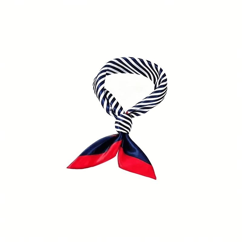 2pcs Adjustable Embroidered Yacht Captain Hat with Sailor Scarf
