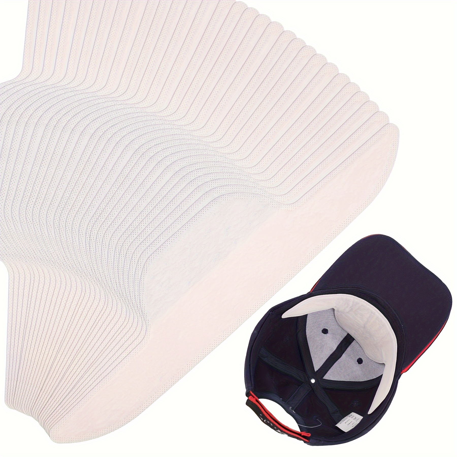 

100pcs Golf Hat Liner Pads, Moisture-wicking & Sweat-absorbing Inserts For Baseball Caps, Stain Prevention, And Odor Resistant Padding For Sports & Outdoor Activities