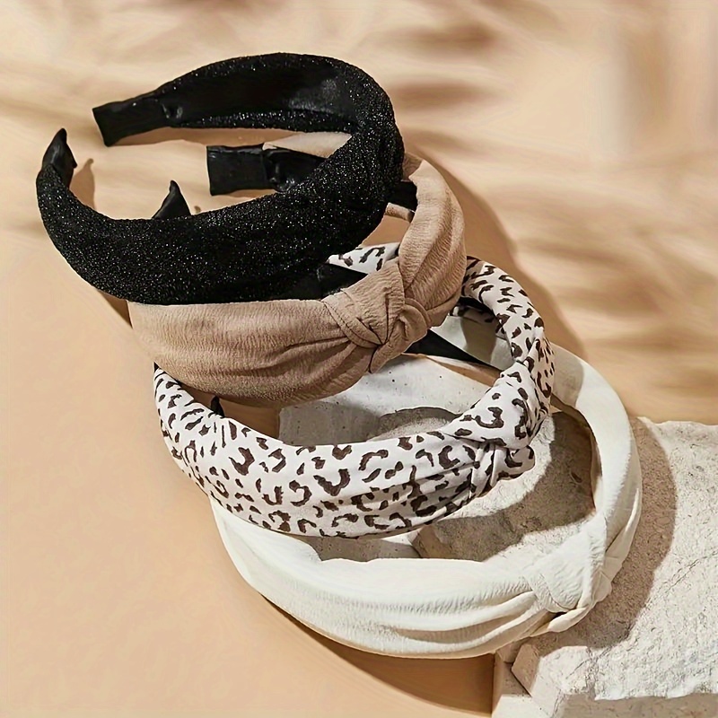 

4pcs Set & Printed Knotted Headbands - , Accessories For