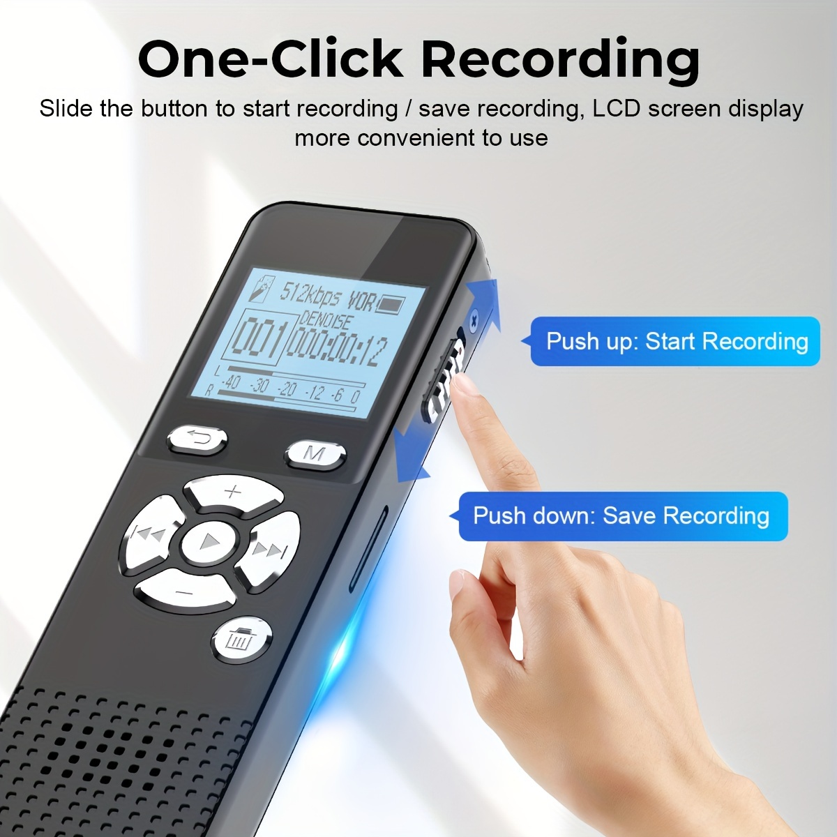 

Digital Voice Activated Recorder With Playback - 72gb Audio Recording Device With 5300 Hours Recording Time - Sound Tape Recorder Listening Devices For Lecture With Usb Microphone Password