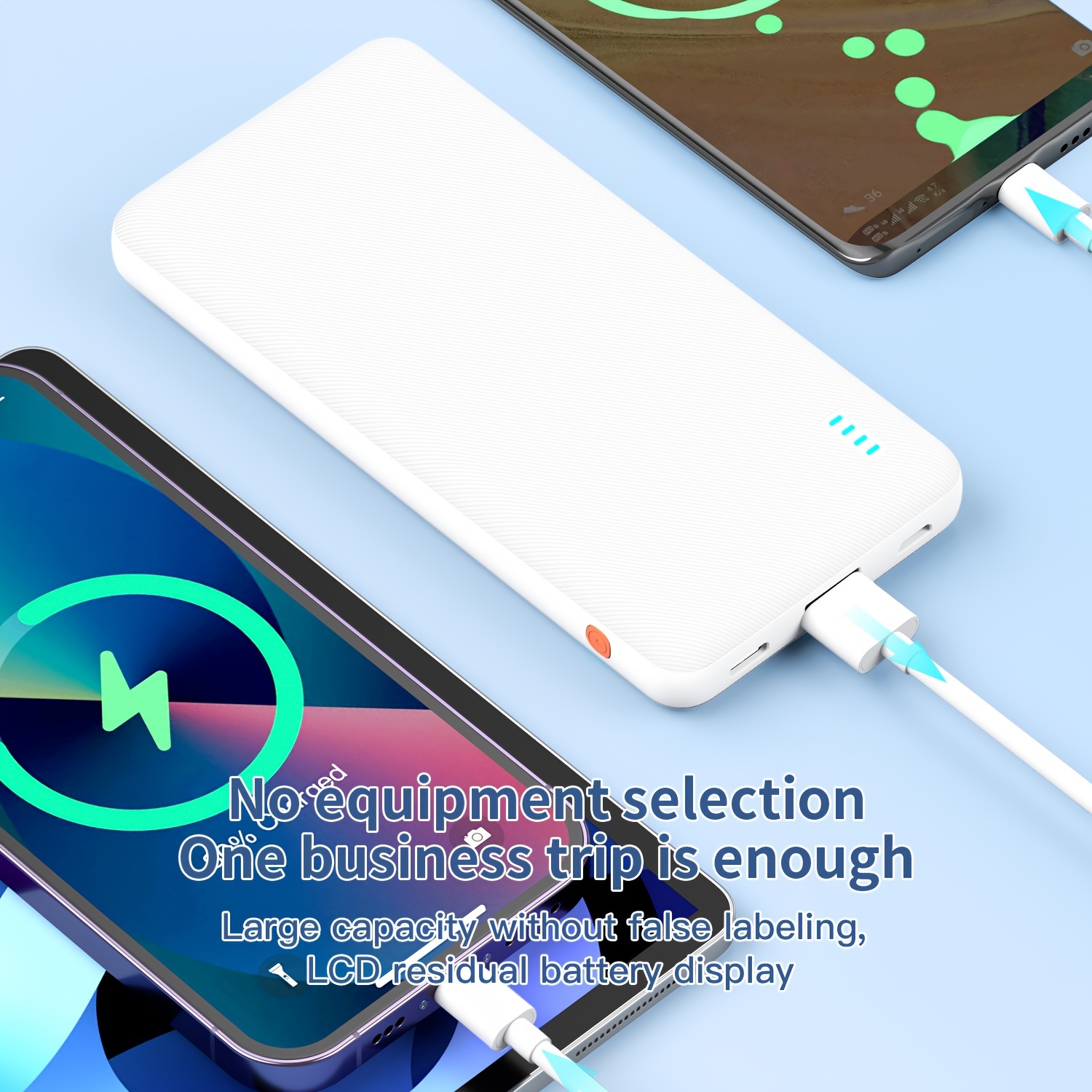 

Portable Charger 10000mah Usb-a/-c/ And Led Battery Display, - , For , Suitable For Phones, Tablets, Watches, Etc