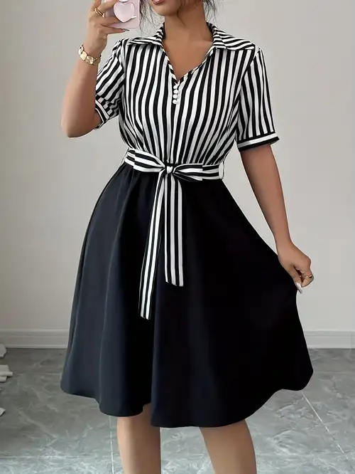 black and white striped dress sold on Temu United States black and white striped dress sold on Temu United States