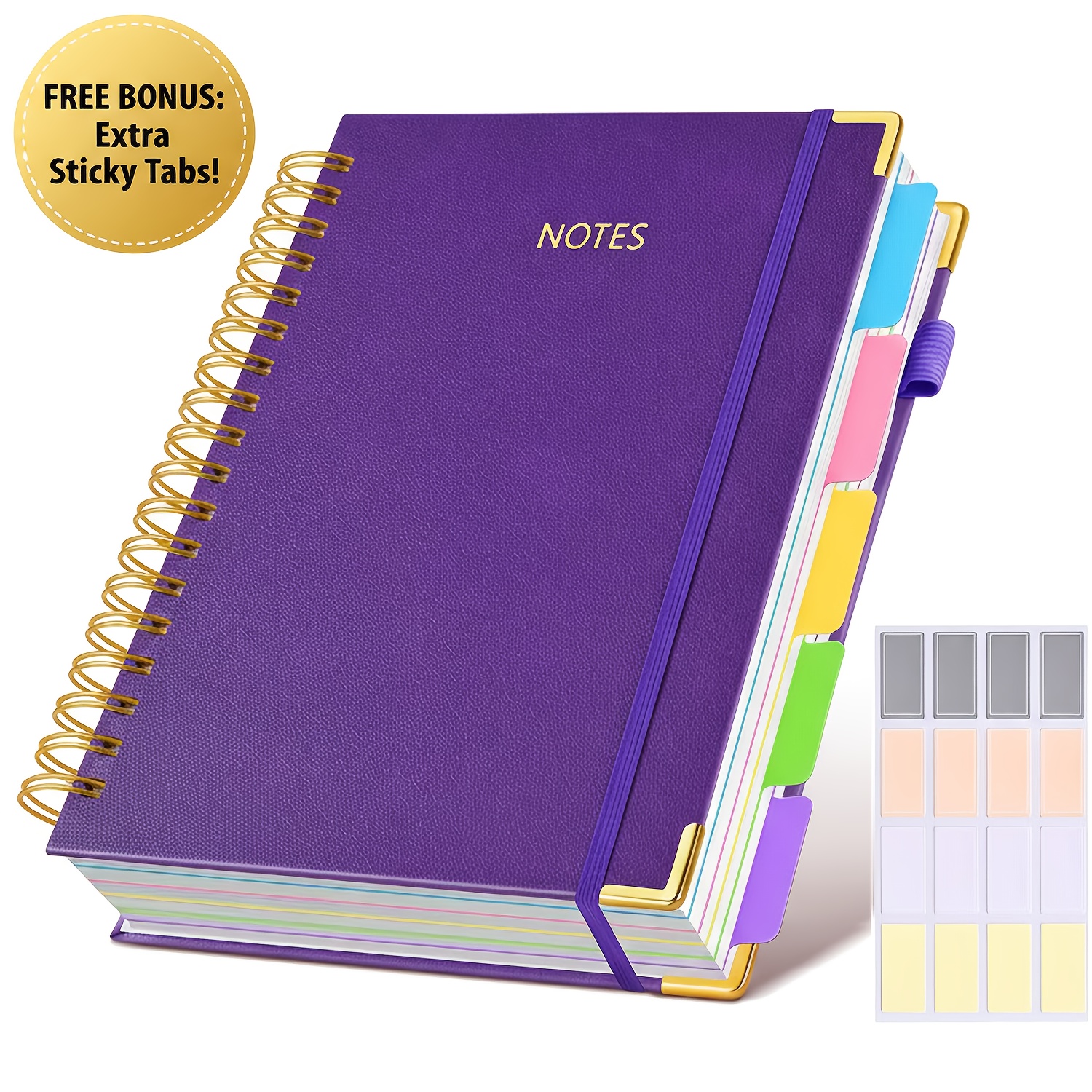 Spiral notebook with removable dividers