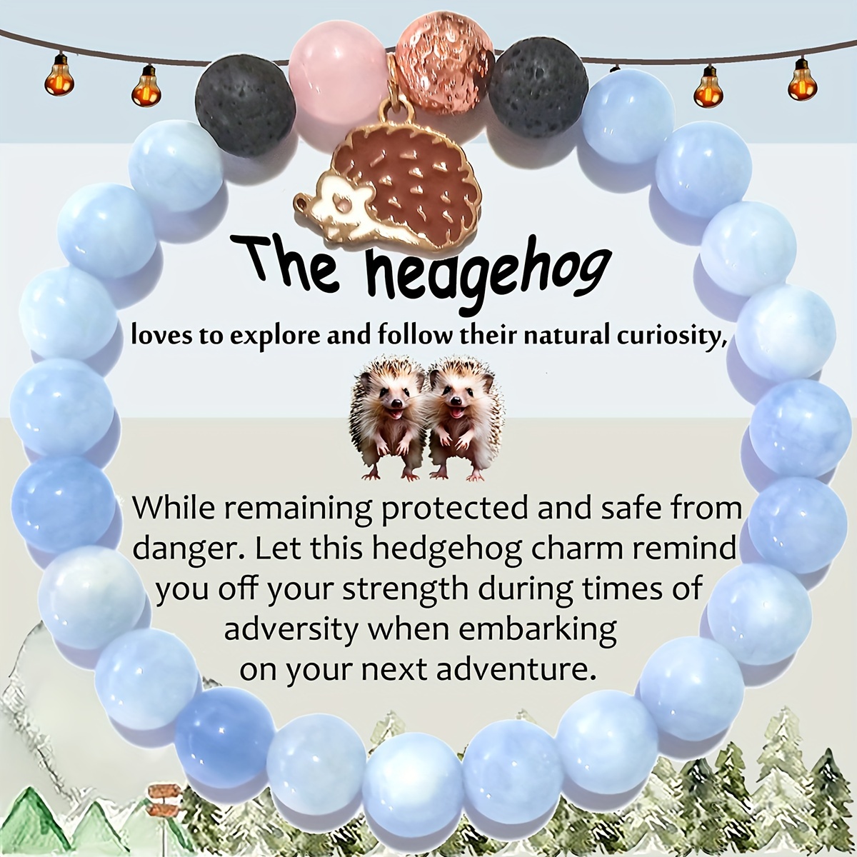 

- Bracelet: Your Wrist With A Hedgehog Charm And Tones