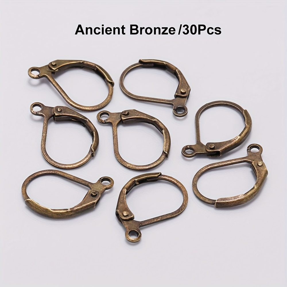 30pcs/pack D-shaped Ear Hooks French Ear Hooks Earrings Handmade Ear Jewelry Earring Additions