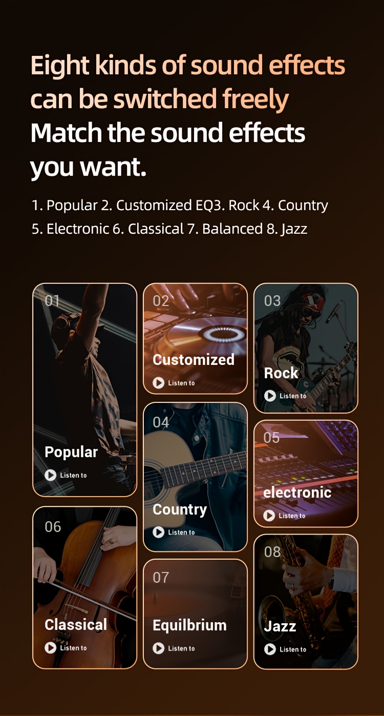 bt 8 wireless earphones sports headphones card insertion   noise cancelling headset hifi music earbuds details 17