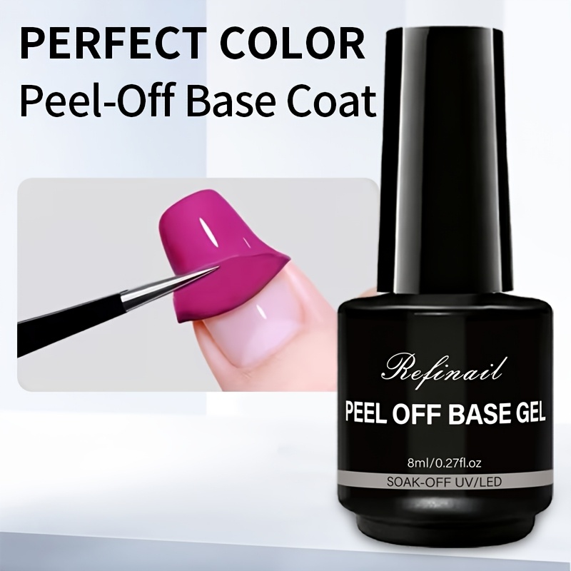 Refinail Strippable Primer, Nail Tearing Nail Polish, Which Without Soaking, Does Not Hurt Nails, Transparent Nail, Compatible With /led Lights, By Beginners