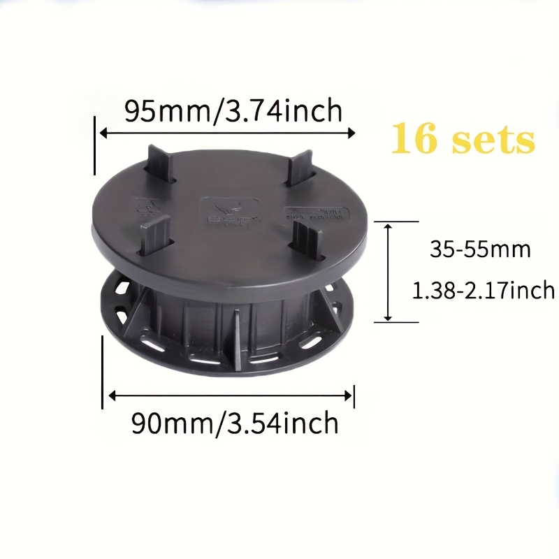 TEMU Adjustable Durable Plastic Base, 8/10/16/19/20 Group Of Multi-sized Supporters, Adjustment Range 25-35/35-55/54-90/100-175mm, Suitable For