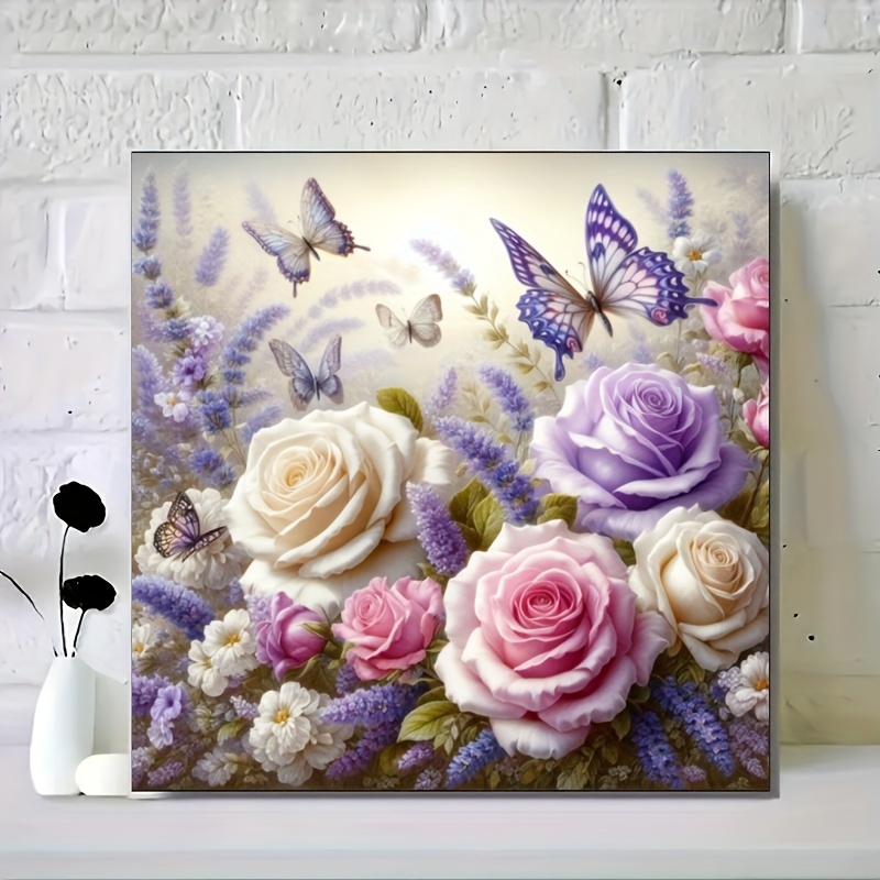 

Diamond Art Painting Kit - 3 Color Rose Full Diamond Mosaic 5d Diy Cross Stitch Kit Diamond Art Bedroom Living Room Home Decor