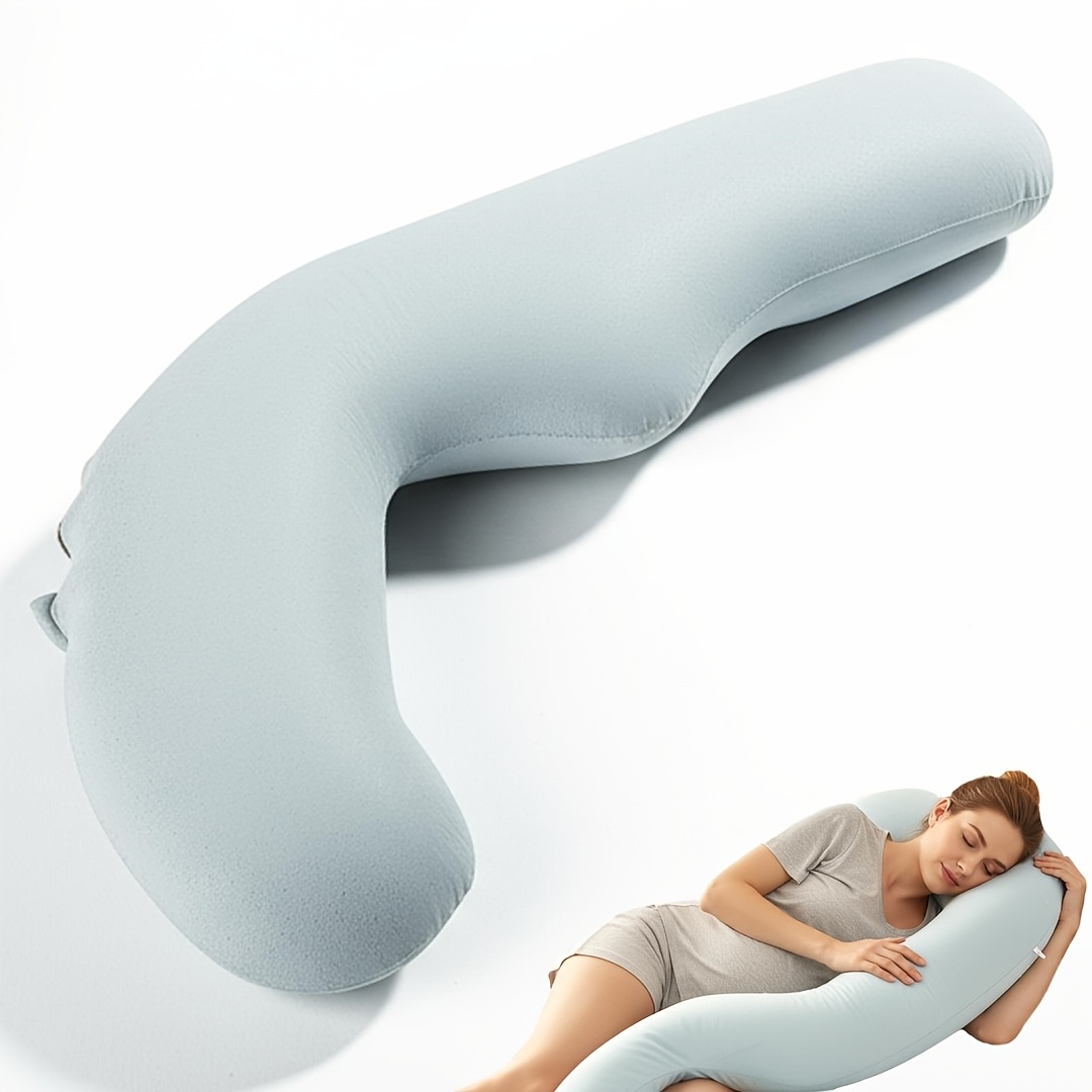 Image of Full-body Pillow With A Washable Cover, Providing Full-body Support For Side Sleepers And Expectant Mothers