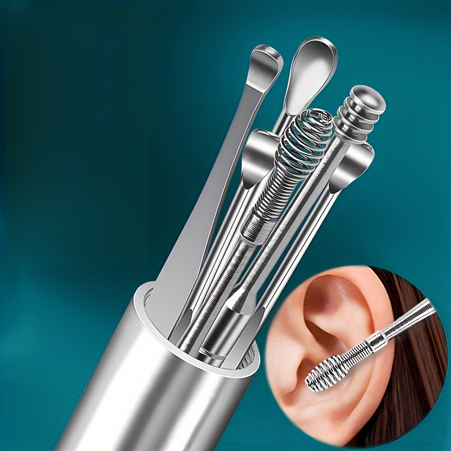 Stainless Steel Ear Scoop Set for Ear Cleaning and Wax Removal