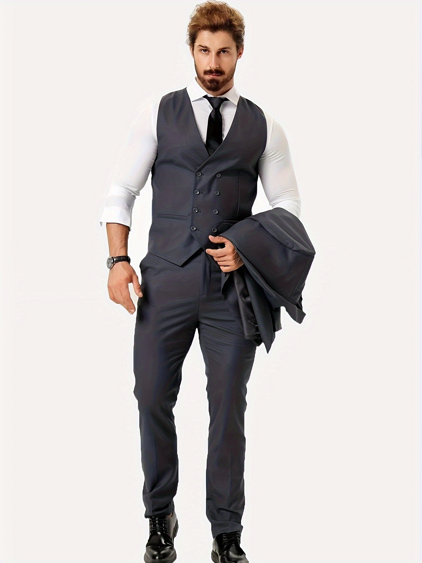 conjunto traje piezas hombre chaqueta botón Temu Chile