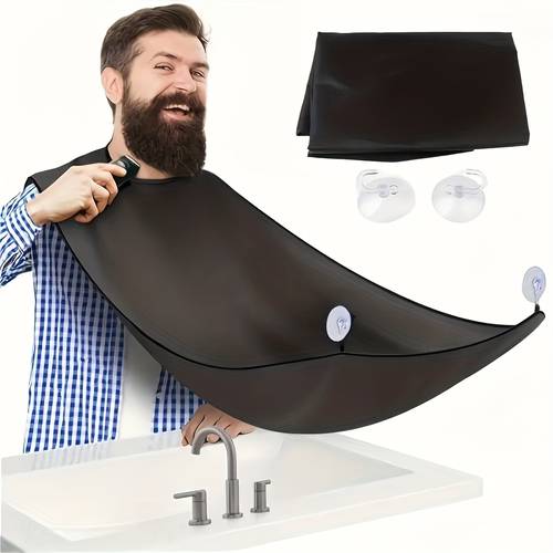 mens beard shaving apron hair catcher durable cleaning bib suitable for barbers and shaving use easy to clean and fixed