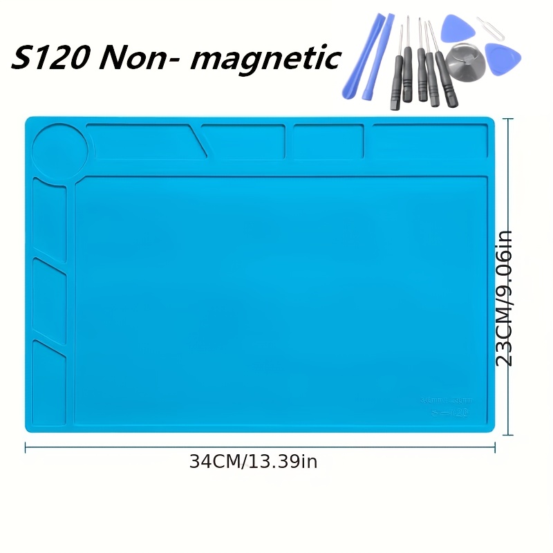 TEMU Tapis de réparation électronique épaissi de haute qualité 340 mm x 230 mm, tapis de travail de soudure isolé et résistant à la chaleur, grande
