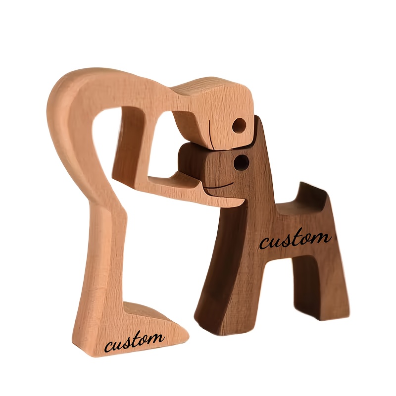 Customized Puppy And Me Wooden Ornament, Personalized Name, Owner And His Loyal Companion