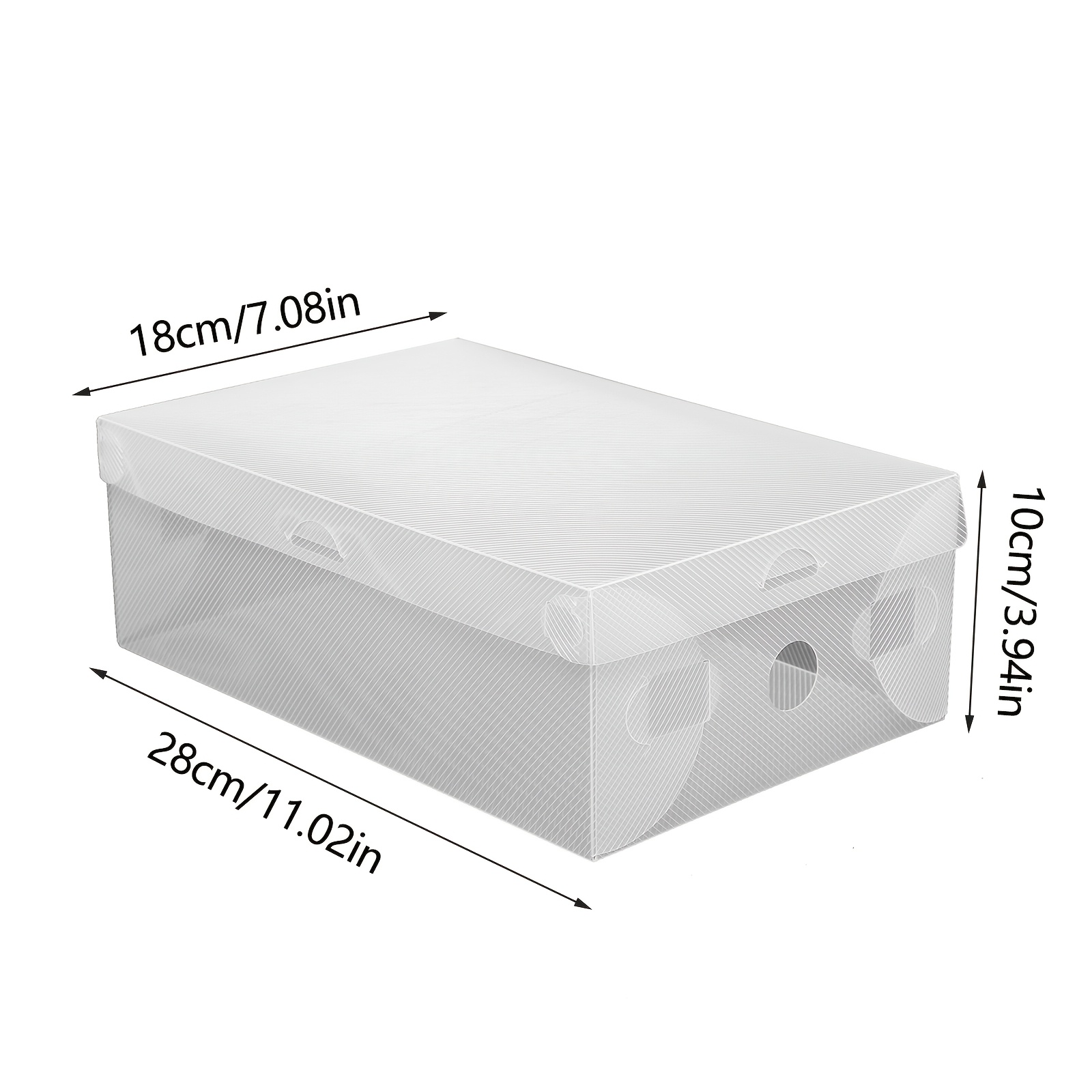 TEMU 20pcs Transparent Shoe Storage Boxes, Foldable Shoe Boxes, Shoe Boxes Made Of Plastic (28 X 10cm) For Women, Men, Sports Shoes, Boots,