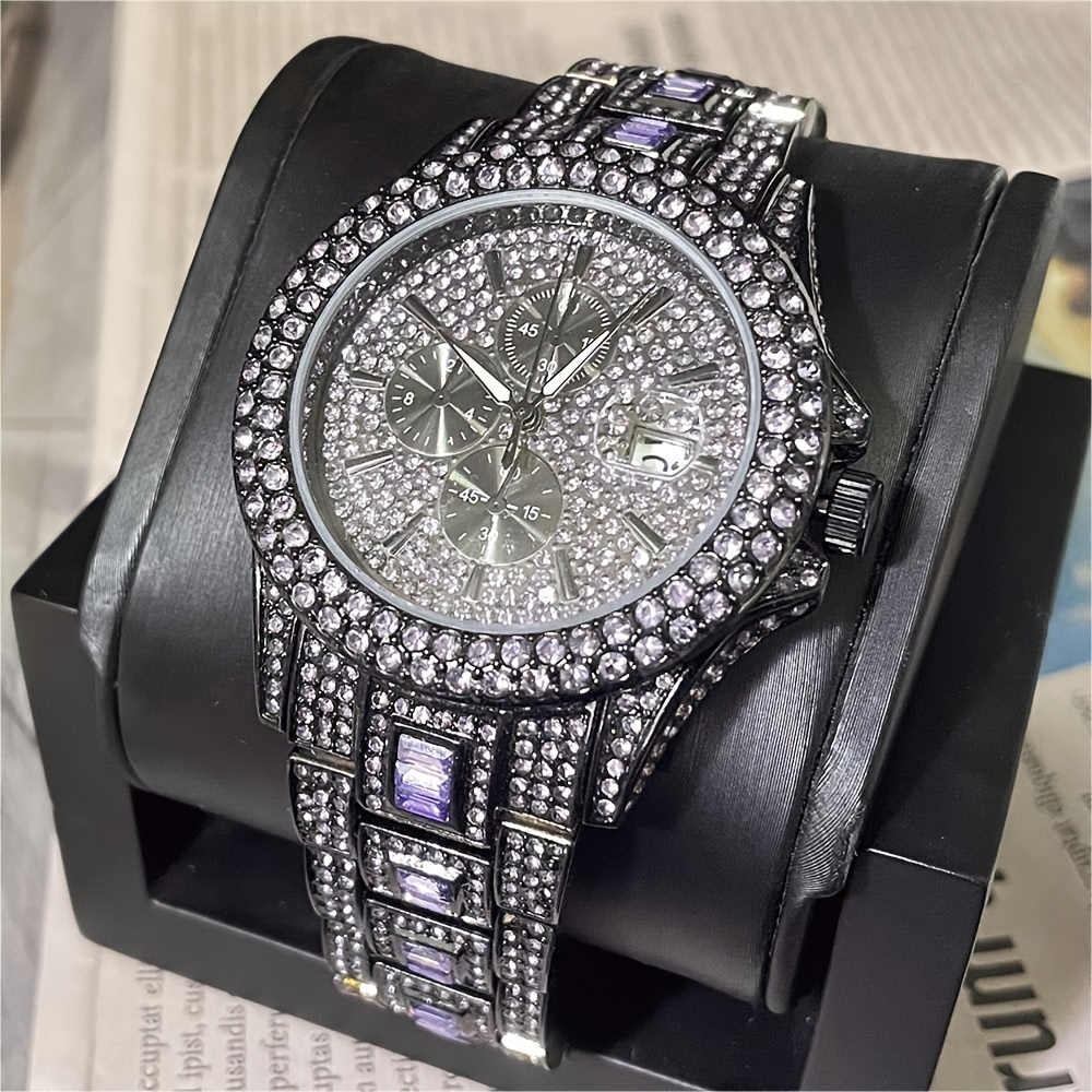 Purple diamond watch hotsell