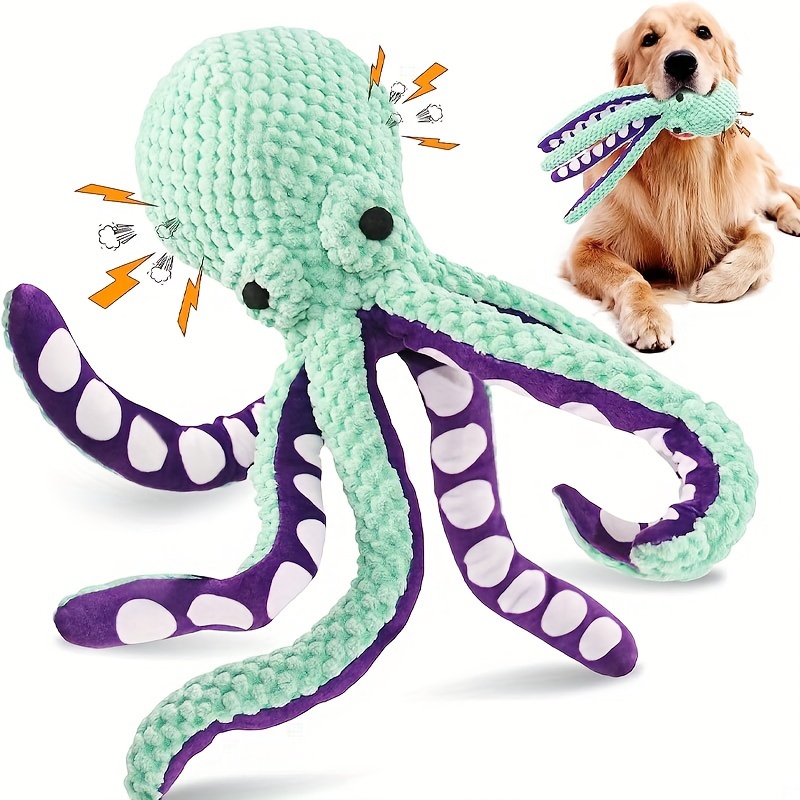 

Jouet pour chien en peluche durable pour mâcheurs agressifs - Jouet interactif et froissé pour animaux de compagnie pour jouer et tirer à la corde