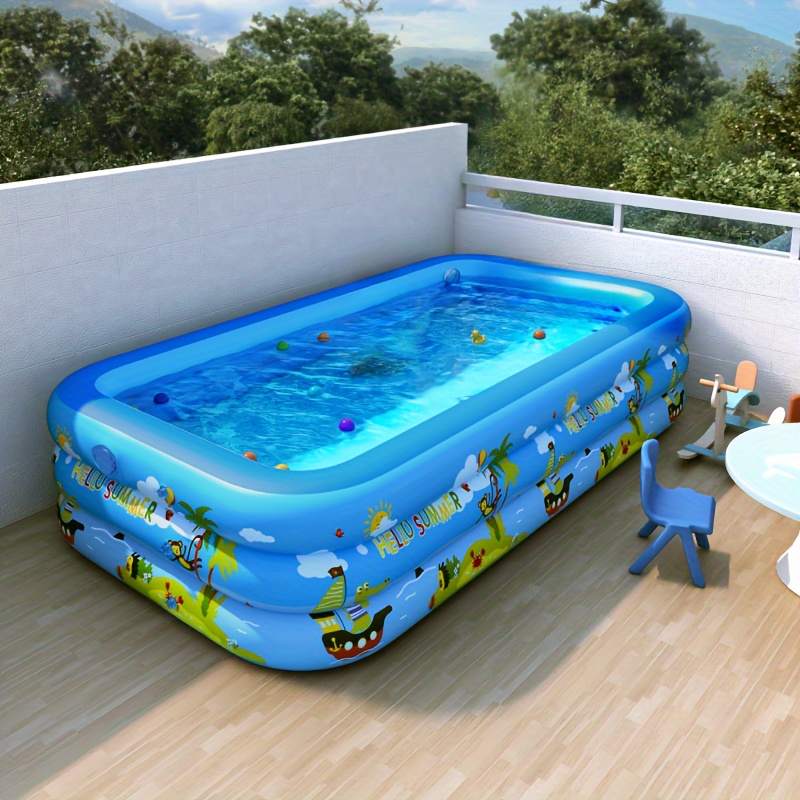 

Stylish Inflatable Swimming Pool For Home - Easy Setup, No Power Needed, Durable Pvc Material, Perfect For Summer Fun In The Garden Inflatable Pool Pool Inflatable