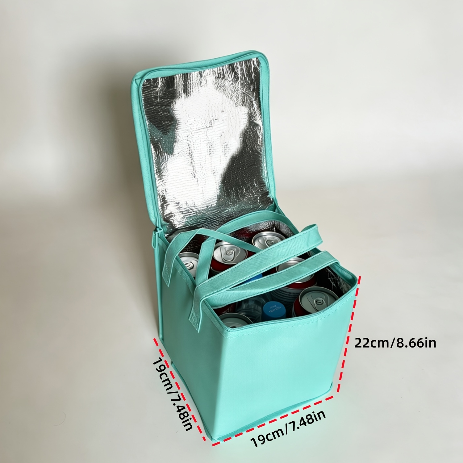 TEMU 1pc 2pcs Outdoor Insulation Bag, Foldable And Portable Zipper Design, Suitable For Outdoor Camping Drinks, Beer, Lunch, Picnics, And Other