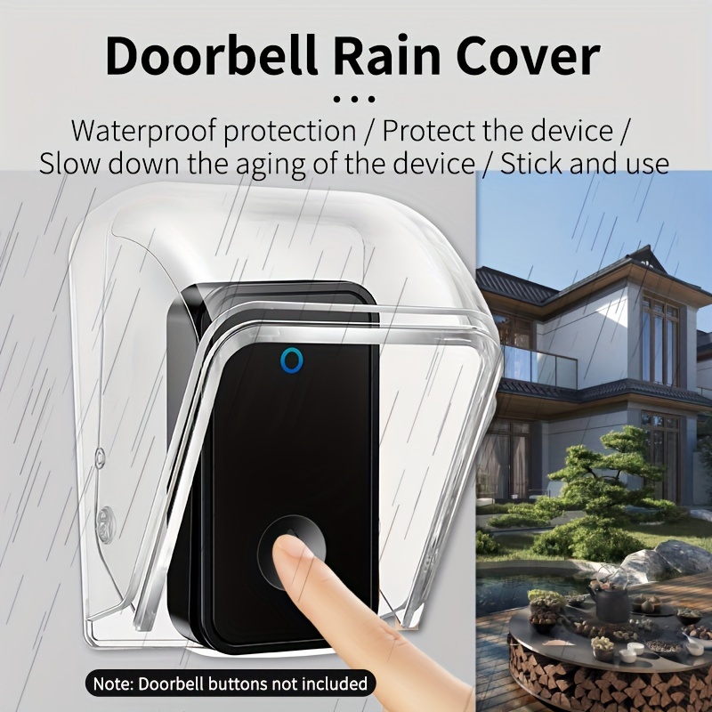 waterproof doorbell cover transparent rainproof wireless Temu