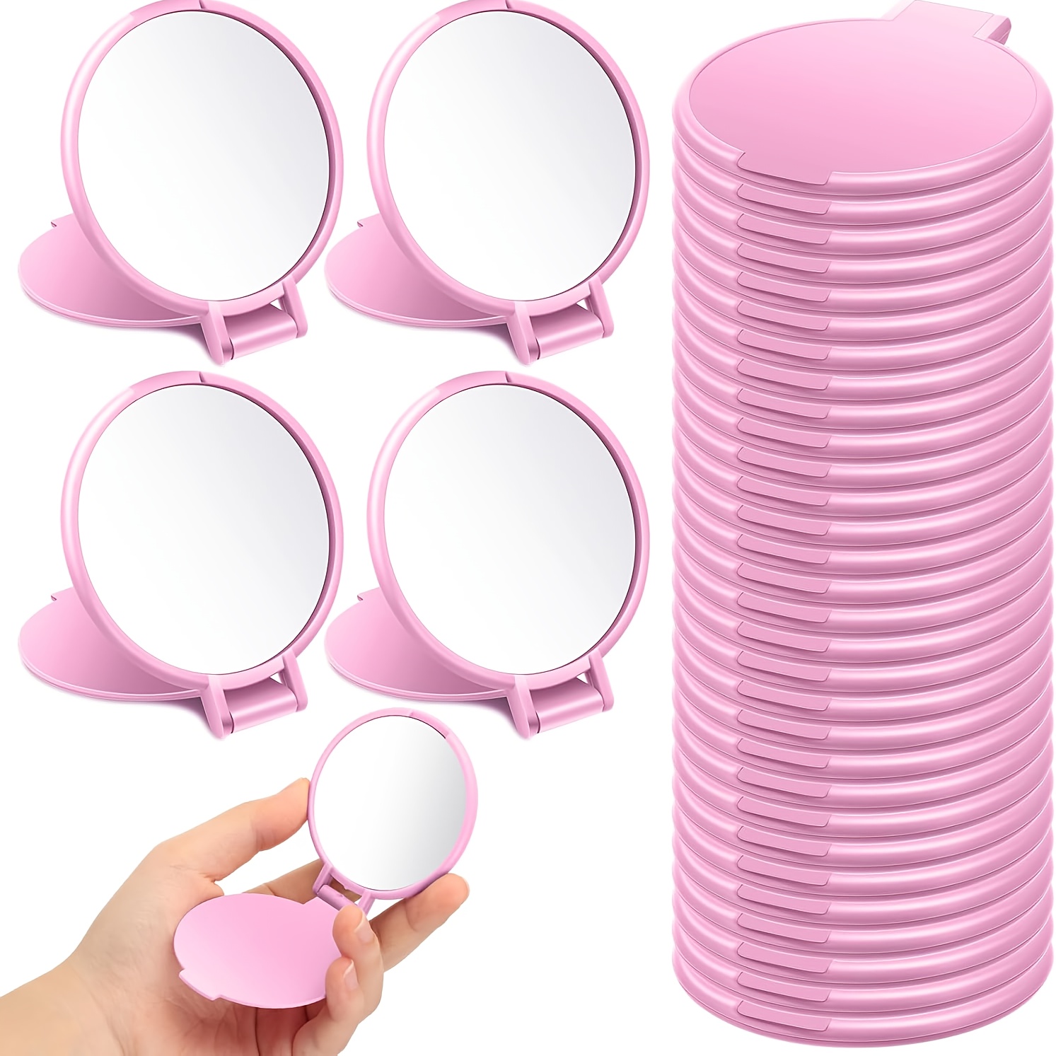 10pcs Of Round Portable Makeup Mirrors, Ideal For Women' Use, Mother's Day Gifts, And Travel Mirrors