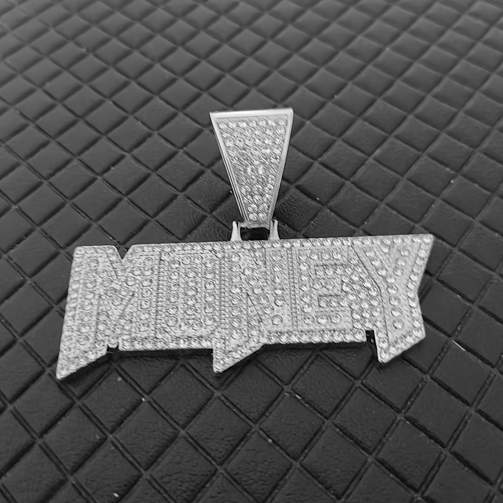 TEMU Pendentif en alliage Hip-Hop MONEY, Collier pendentif européen et américain, Accessoire tendance pour hommes