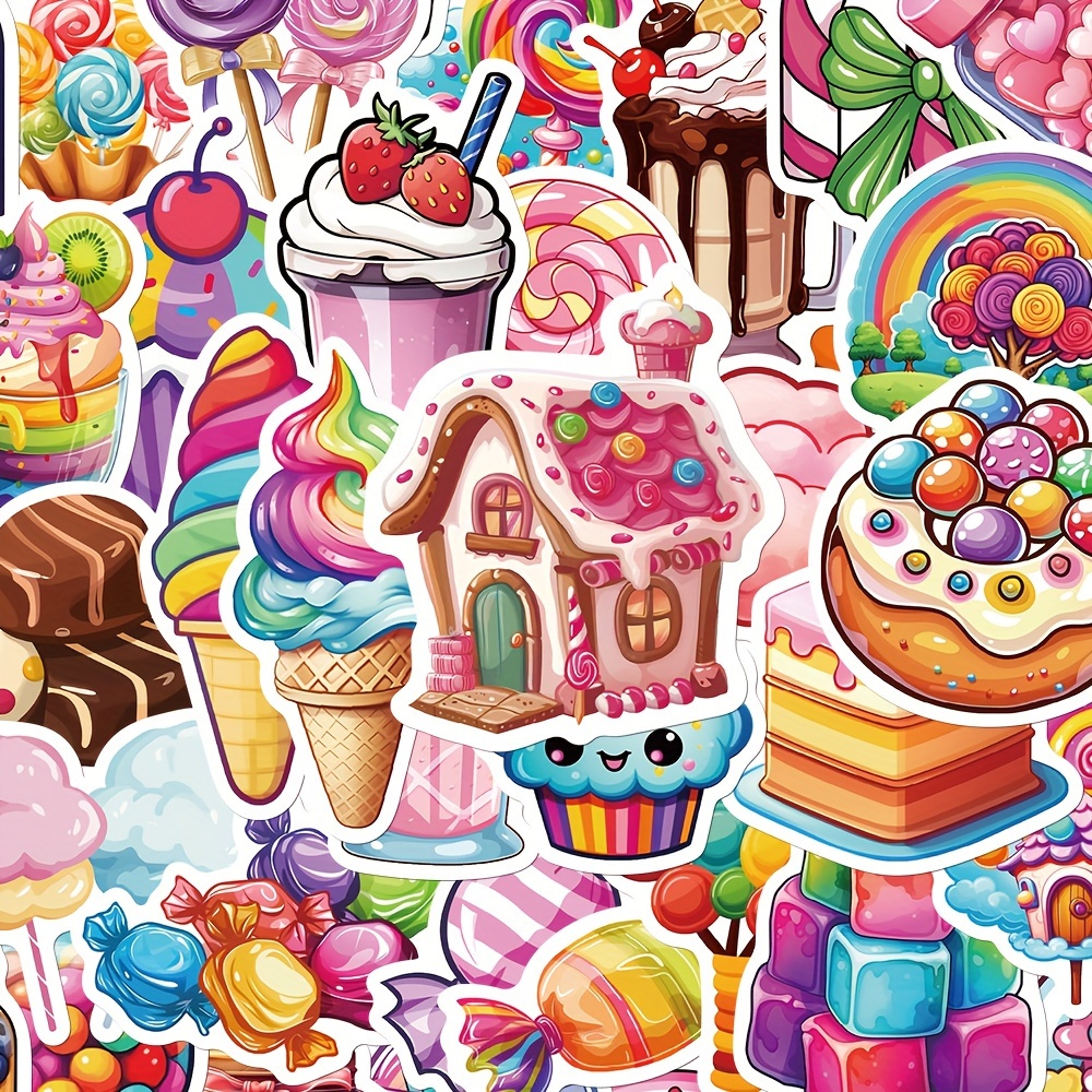

Ywwbld 50-pack Candy Stickers, Waterproof Pvc Decals For Laptop, Notebook, Phone Case, Decoration
