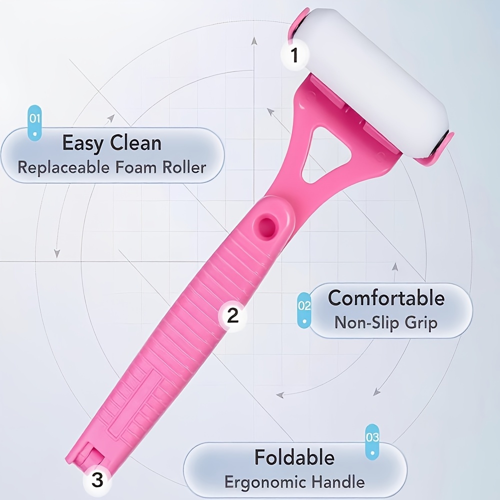 TEMU Long Handle Lotion Applicator – Flexible Cream Spreader For Back And Body – Sunscreen, Tanning Lotion, Moisturizer Application – Washable Pad –