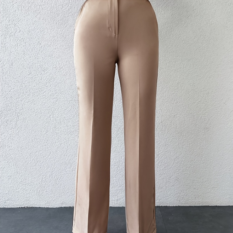 

Pantalon Large Élégant pour Femme - Taille Haute, Jambe Droite, Mélange de Polyester, Lavable en Machine - pour /Hiver, Pantalon Long