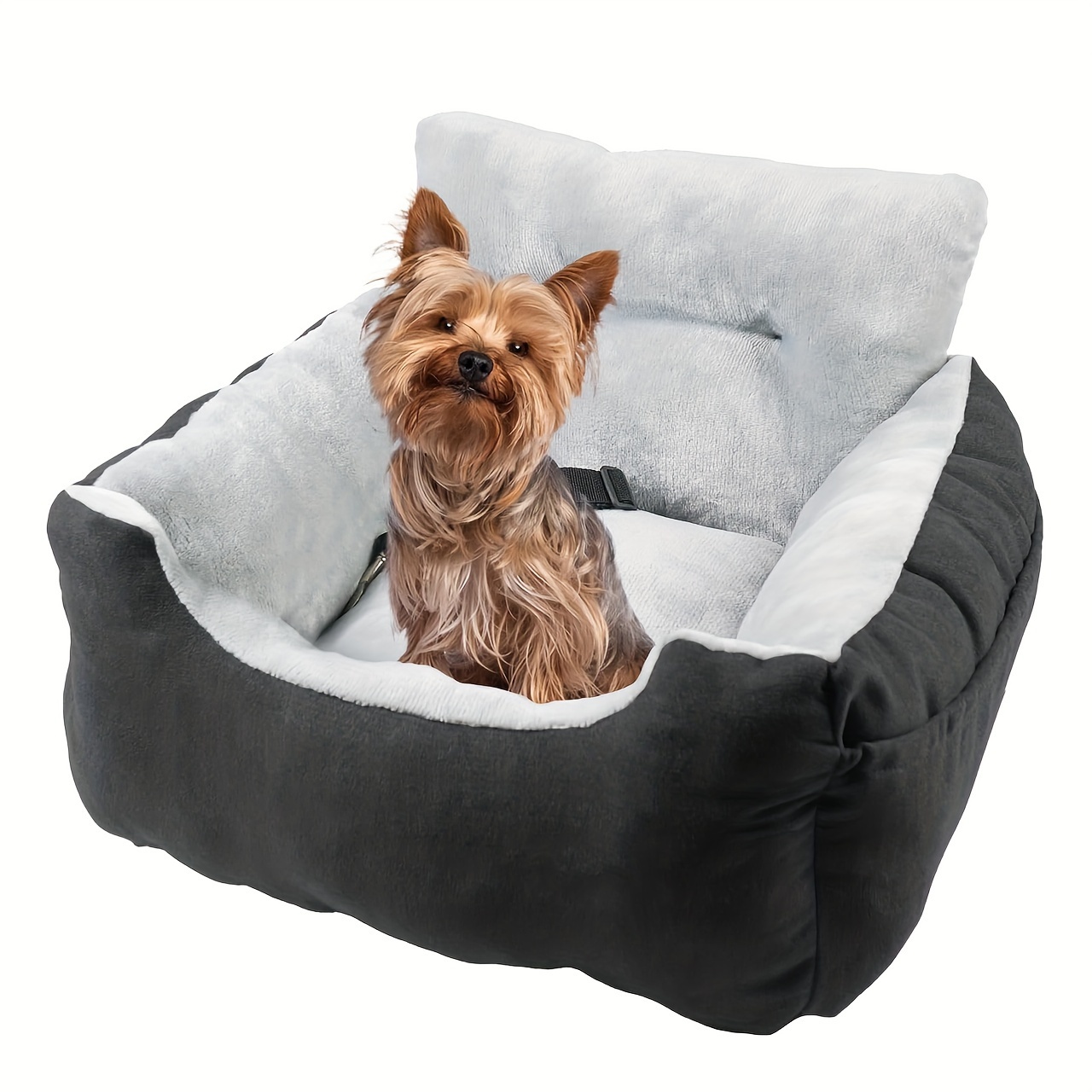 

1pc Car Seat For Small Dogs - Cozy Black & With Soft Cushion, Storage Bag & Safety Leash, Fits Cars/suvs/trucks - Lbs