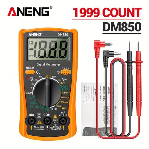 850 electrical digital multimeter display small household automatic professional 1999 counting automatic ac voltage tester ohm current ammeter detector tools no battery