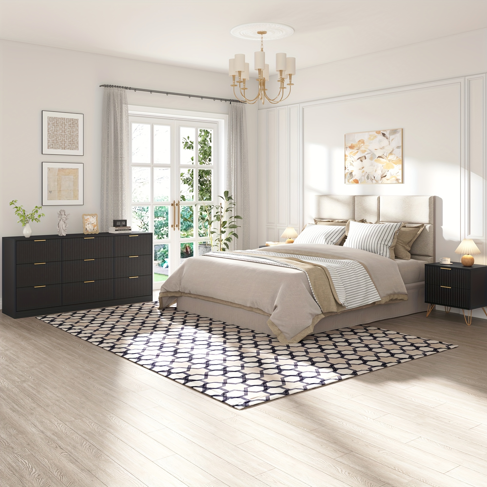 Modern Fluted 9-Drawer Wide Dresser Overview
