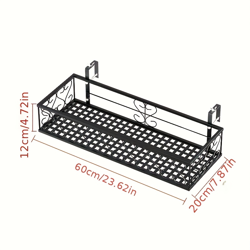 Balcony Floating Shelf Suitable For Railing Flower Pot Holder Multi-room Use Floating Shelf