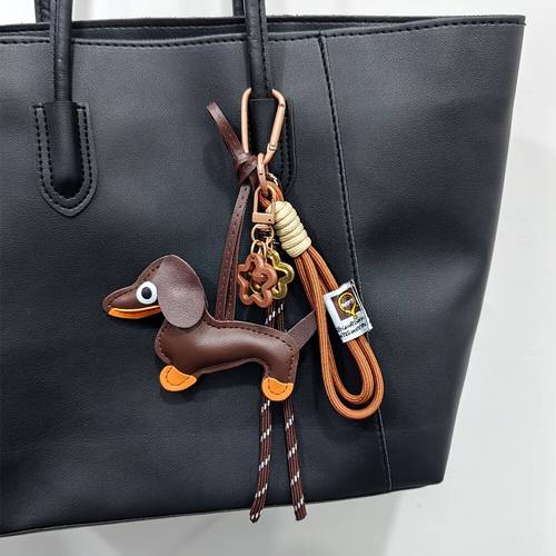 niche high end cartoon sausage dog pendant fashionable cute bag pendant keychain pendant gift for best friend surprise gift for anniversaries wallet making diy wallet making