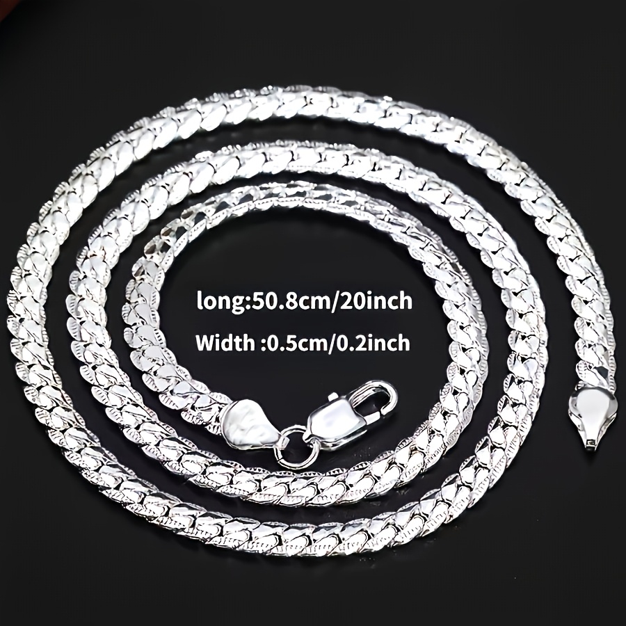 5pcs 925 Silver Plated Bracelets Set, Perfect Gift