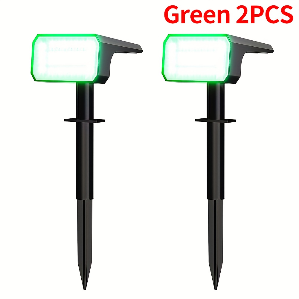 TEMU 2pcs Solar Outdoor Landscape Spotlight 123 Leds Suitable Garden , Park Trails, , Garages, Walkways