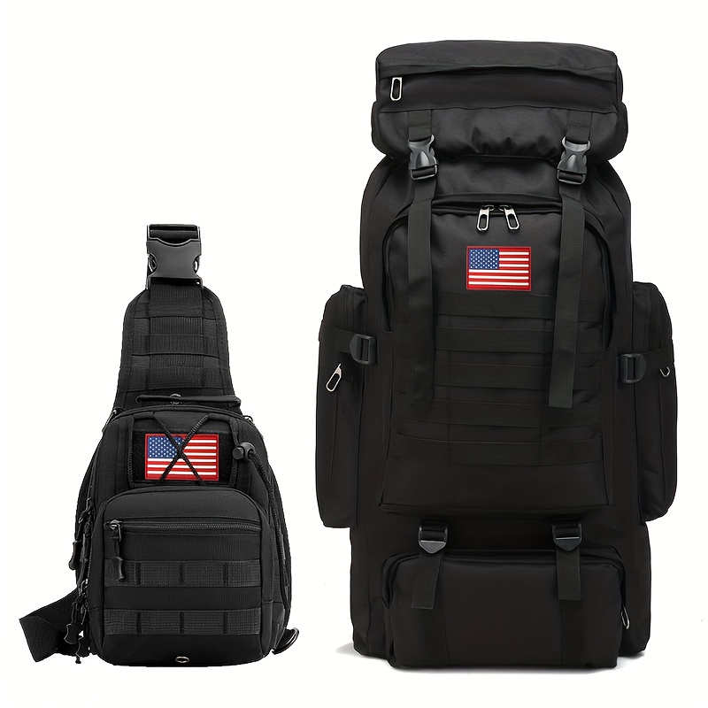 TEMU Men's Camouflage Backpack Large Capacity Hiking Bag Outdoor Backpack Backpack Backpack Suitable For Sending A Friend