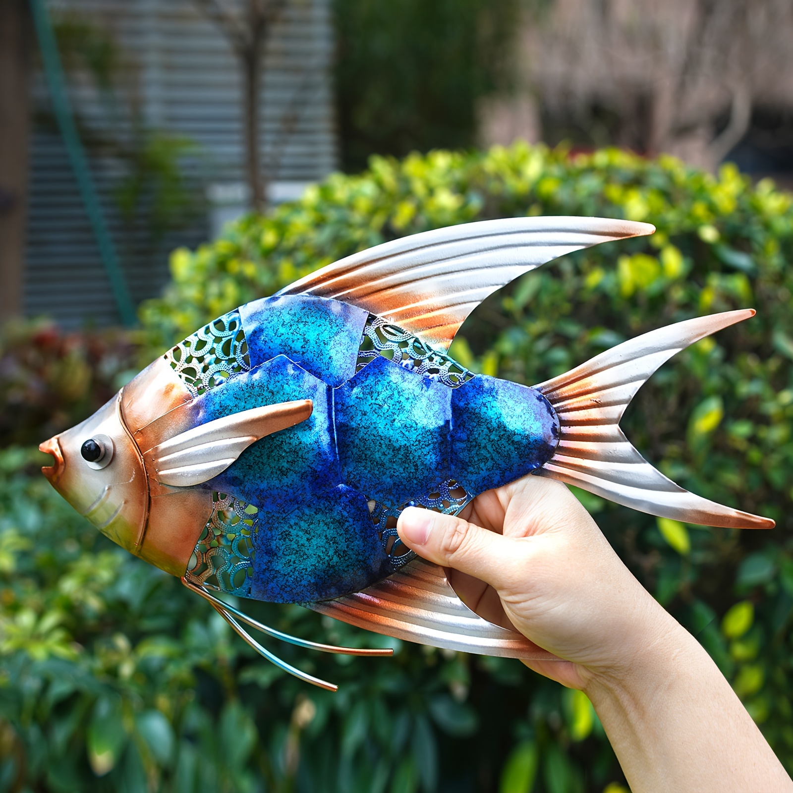 3D Metal Fish Wall Art-Fishing Wall Decor Hanging Hunting Scene