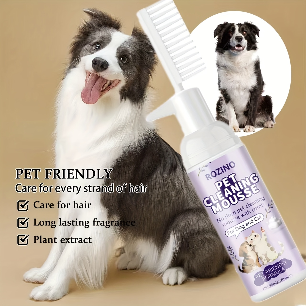 Shampoo Foam - Formula, Such As Lavender And Mint, Cleanses, Moisturizes, And Has A Long-lasting Fragrance. It Gently Cares For The Skin And Is Suitable For All Of Life For Cats And Dogs