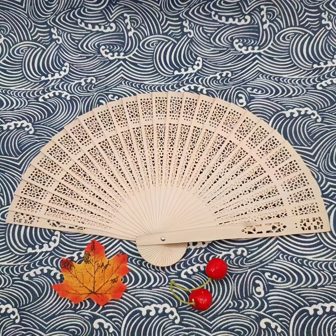 10/20/30pcs Wedding Fans Portable Chinese Sandalwood Small Fans, Wedding Gifts For Guests, Birthday Party Decoration Painted Fans, Home Decoration details 0